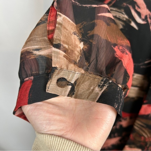 NEW EVRI Multicolor Black Fit & Flare Midi Dress with Bow Tie Plus Size 3X - Picture 7 of 17